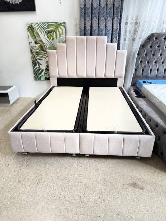 Yelpaze Säng Beige - 160x200 cm