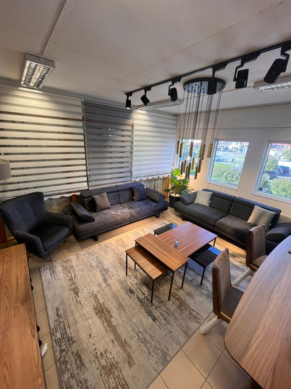 Tesla 3+3+1 Soffgrupp - 3 Sits Antracit Grå - 3+1 Grå Färg