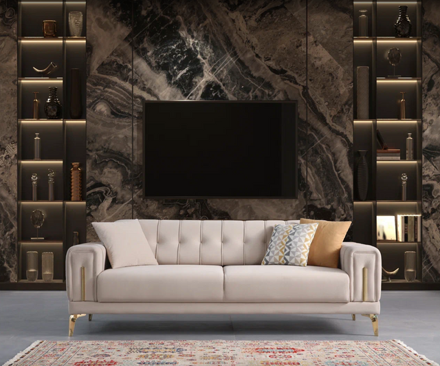 Navy 3-Sits Soffa