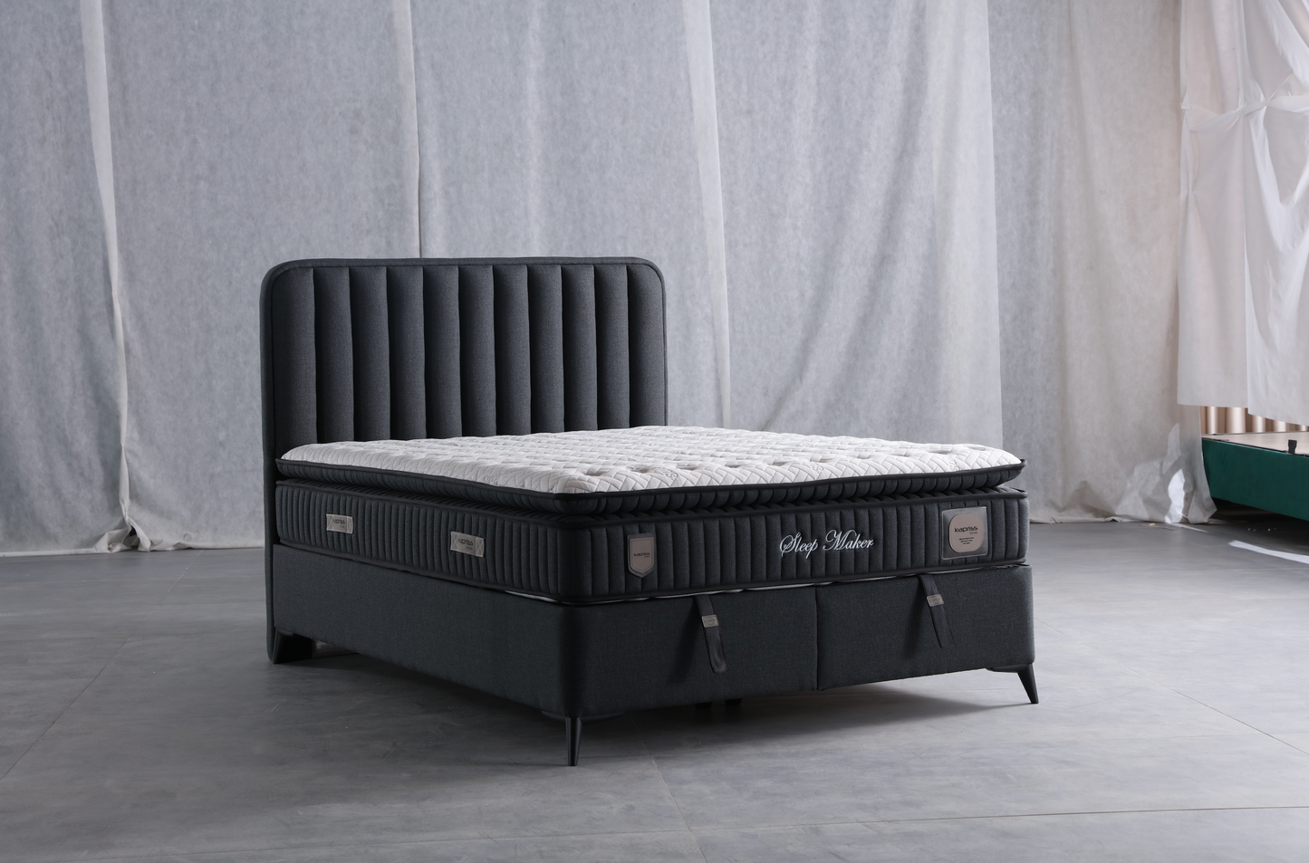 Sleep Maker Säng-Huvudgavel-Madrass-Förvaring