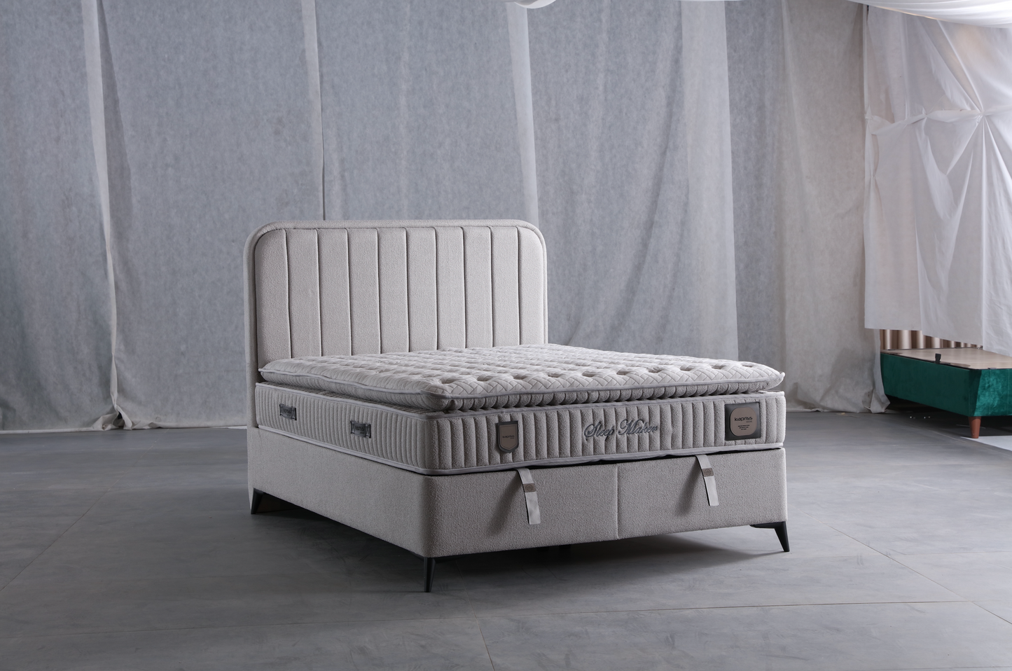 Sleep Maker Säng-Huvudgavel-Madrass-Förvaring