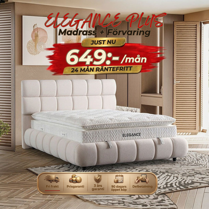 Elegance Plus  Bed-Headboard-Mattress-Storage