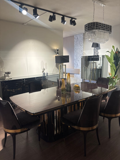 Evgör Luxury Matgrupp - Matbord med 6 St Stolar
