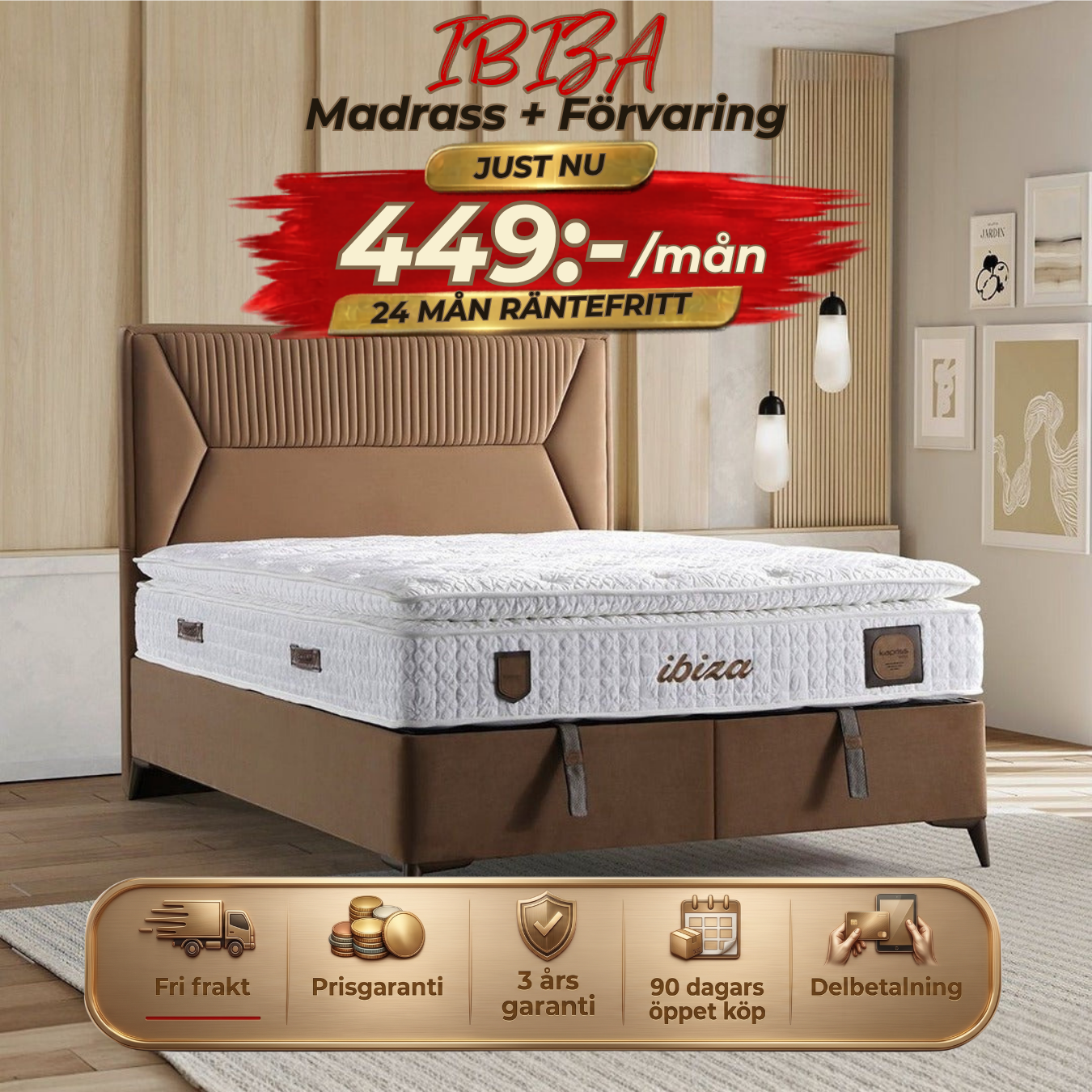 Ibiza Bed-Headboard-Mattress-Storage