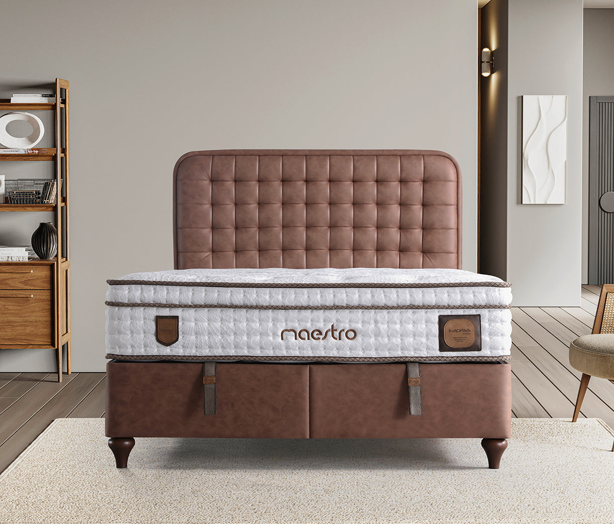 Maestro Säng-Huvudgavel-Madrass-Förvaring