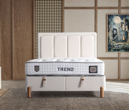 Trend Säng-Huvudgavel-Madrass-Förvaring