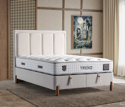 Trend Säng-Huvudgavel-Madrass-Förvaring