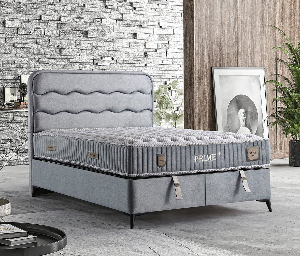 Prime Säng-Huvudgavel-Madrass-Förvaring