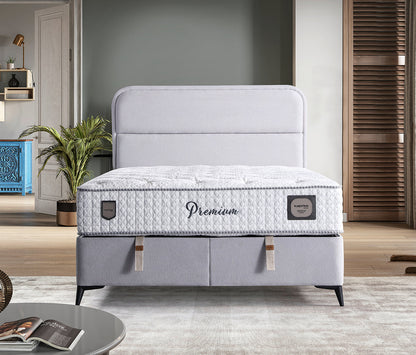 Premium Säng-Huvudgavel-Madrass-Förvaring