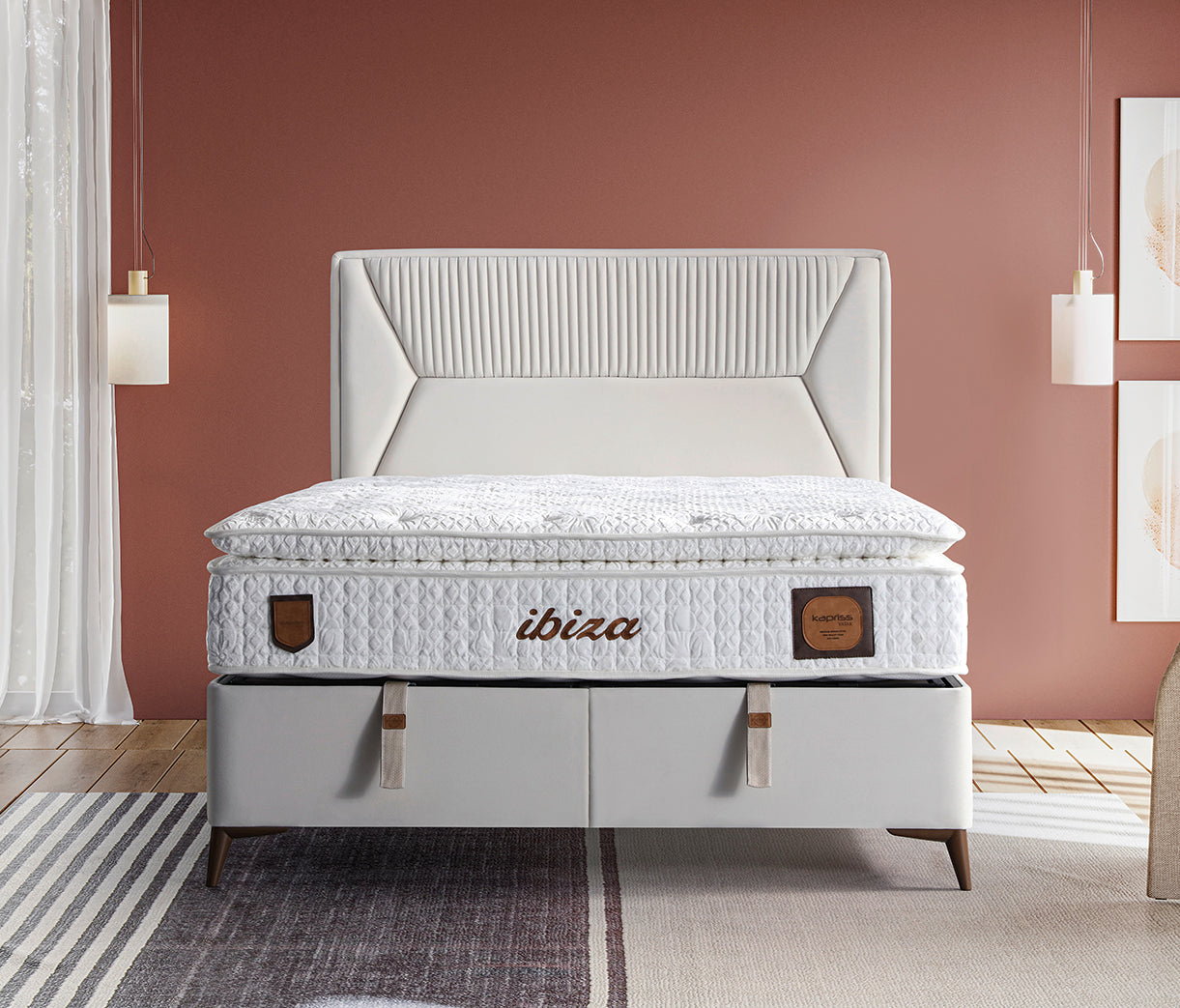 Ibiza Säng-Huvudgavel-Madrass-Förvaring