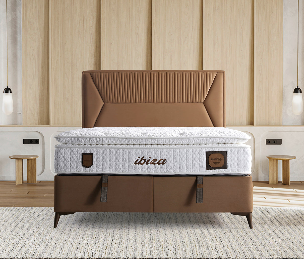 Ibiza Säng-Huvudgavel-Madrass-Förvaring