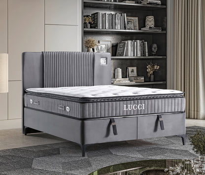 Lucci Säng-Huvudgavel-Madrass-Förvaring