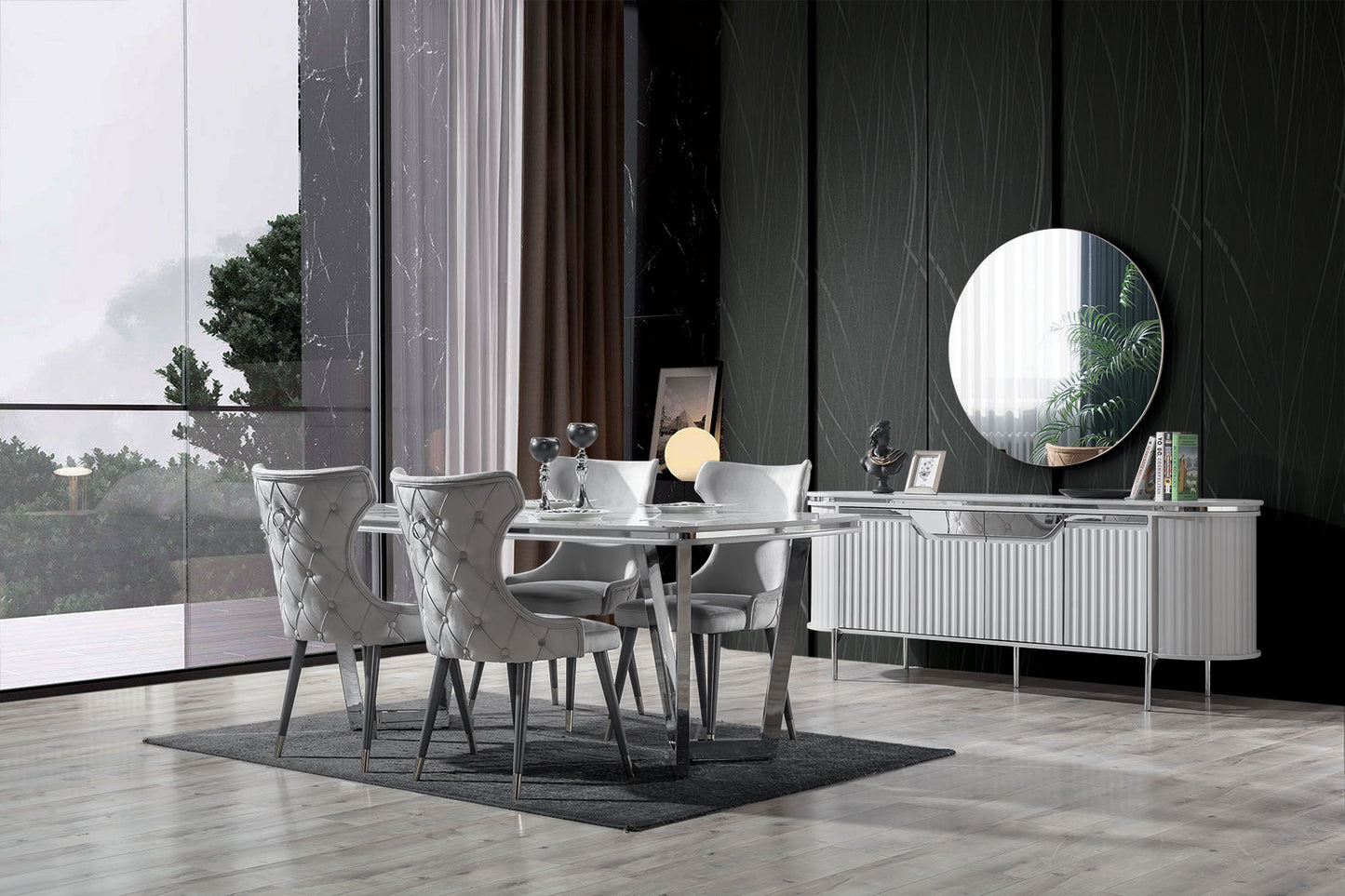 Kadem Matbord med 6 Stolar