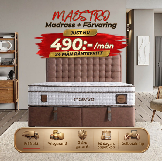 Maestro Säng-Huvudgavel-Madrass-Förvaring