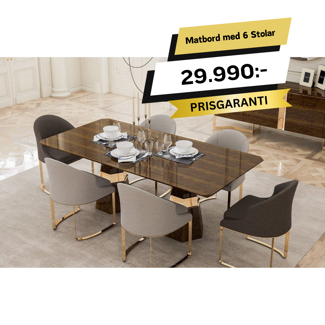 Lisa Dining Table with 6 Chairs (Model 2023)