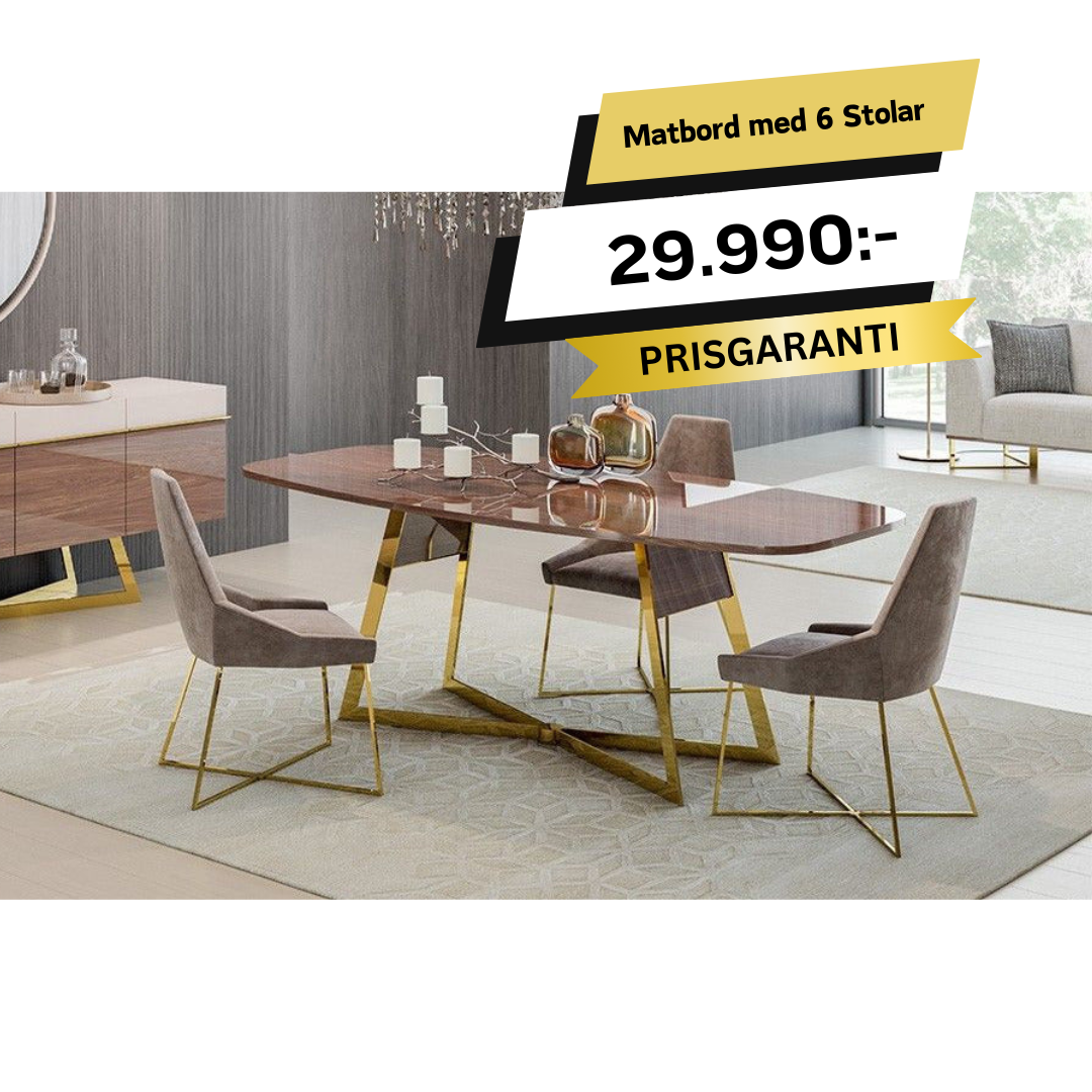 Aura Dining Table with 6 Chairs (Model 2023)