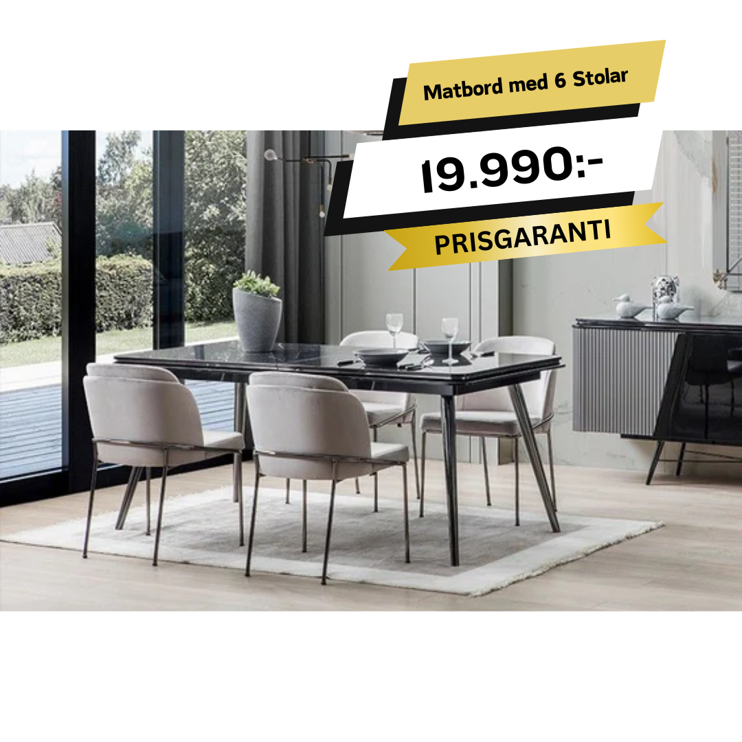 Mila Dining Table with 6 Chairs (Model 2023)