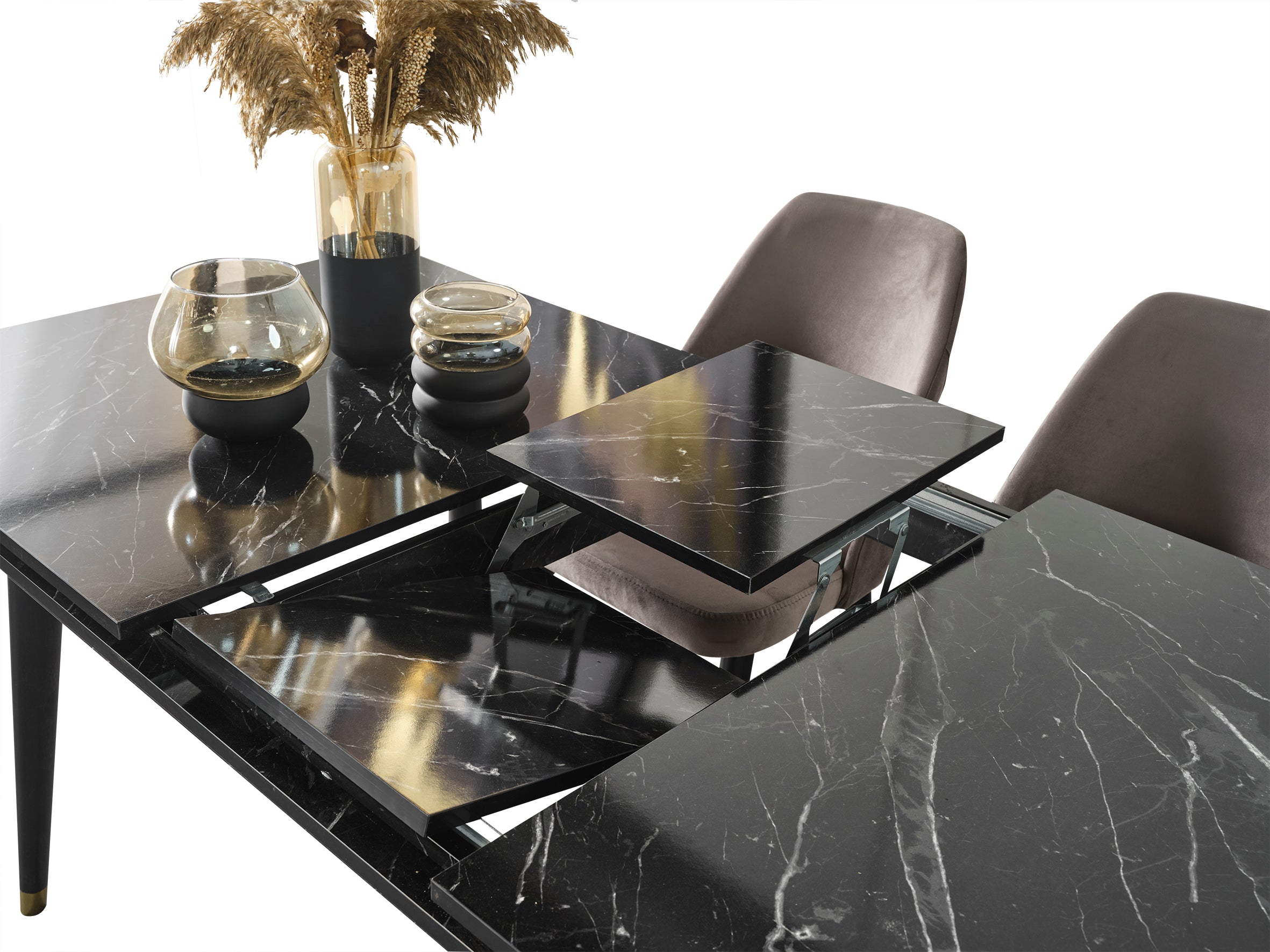 Granit Guld Förlängningsbart Matbord