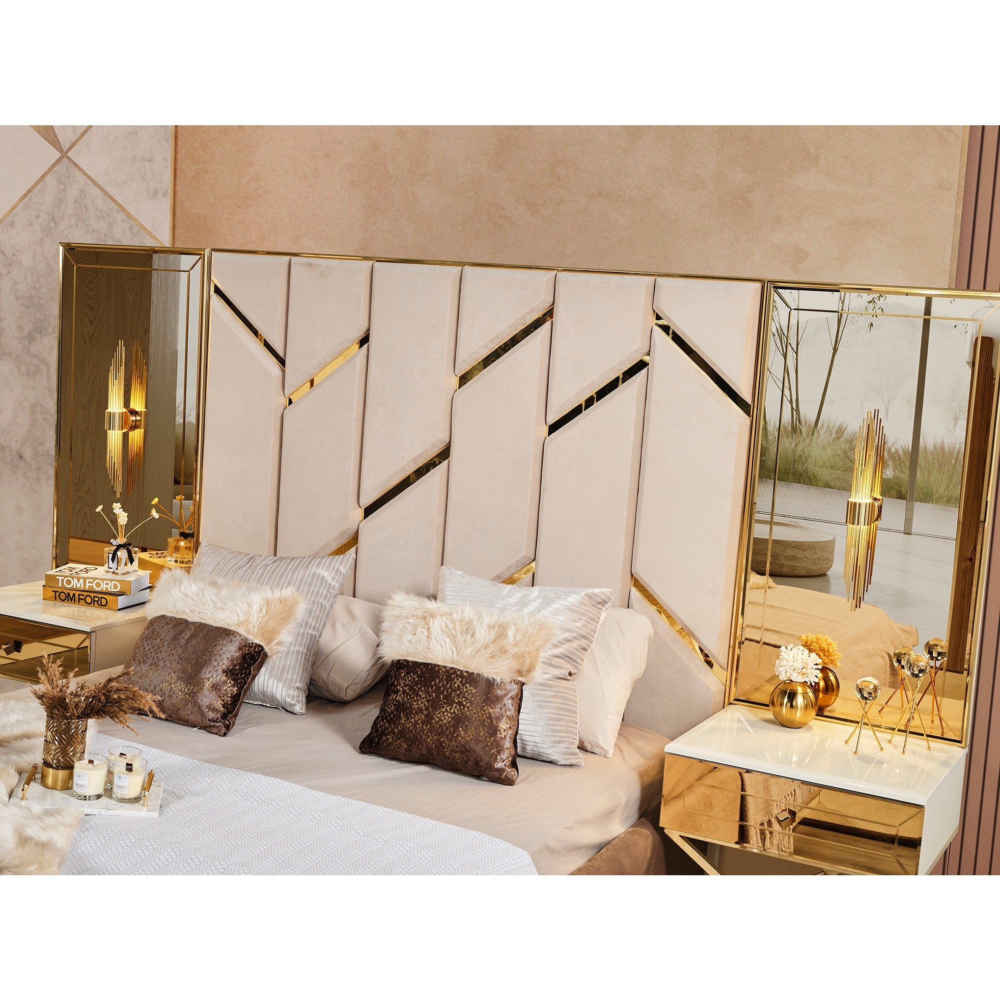 Gold Säng med Förvaring - LINE Furniture Group