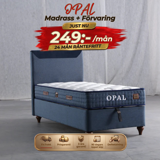 Opal Säng-Huvudgavel-Madrass-Förvaring