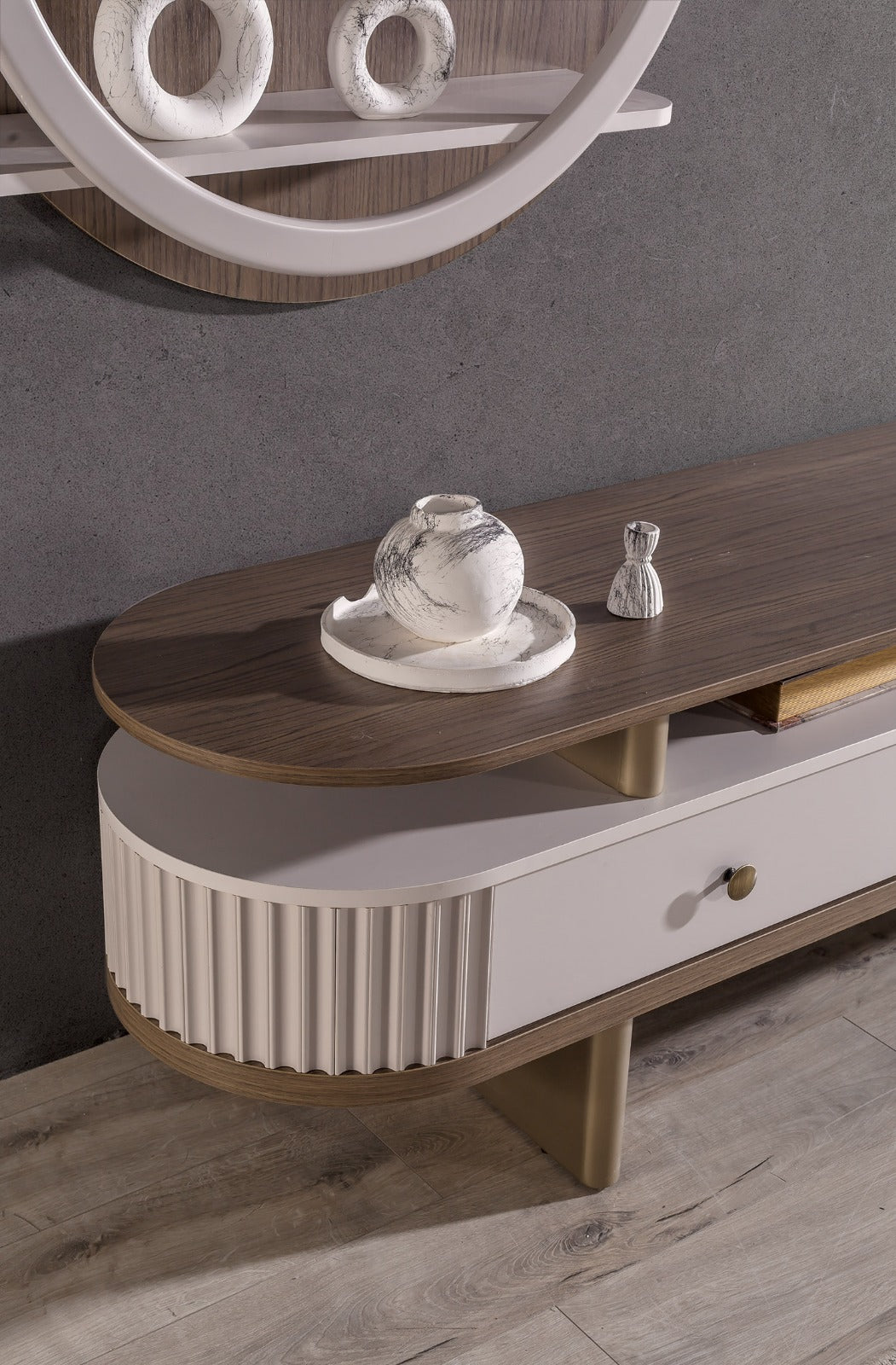 MONACO HemPaket (Panda-B 3-Sits Soffa – Rubato TV-Bänk – Rubato Soffbord – Rubato Säng med förvaring)