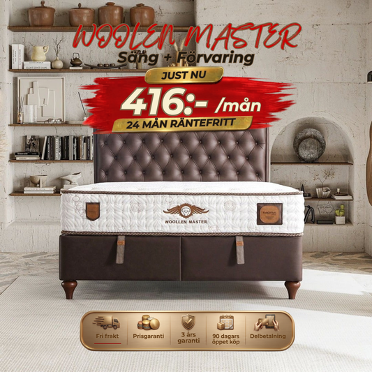 Woolen Master Bed-Headboard-Storage