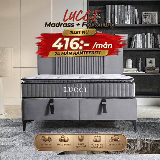 Lucci Säng-Huvudgavel-Madrass-Förvaring