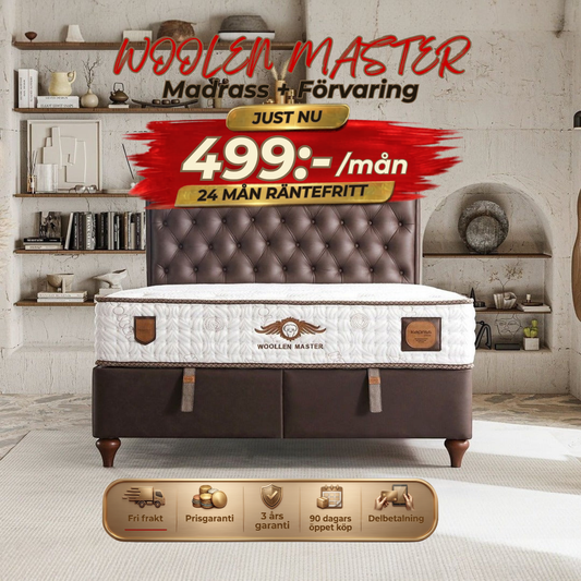 Woolen Master Säng-Huvudgavel-Madrass-Förvaring