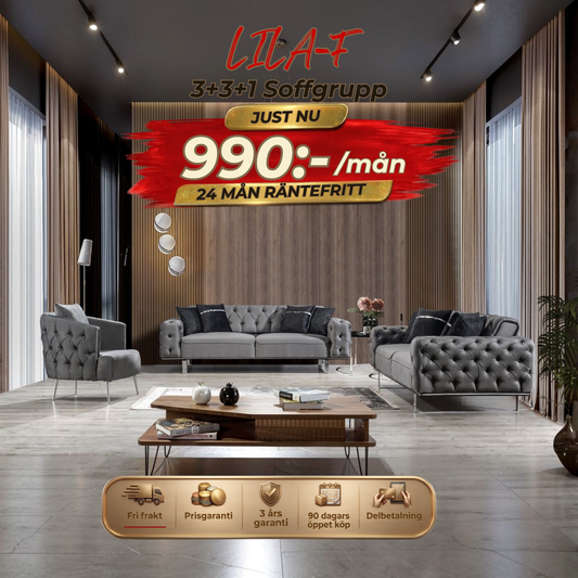 Lila-F 3+3+1 Sofa Set