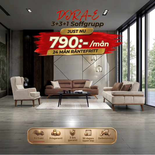 Dora-E 3+3+1 Sofa Set