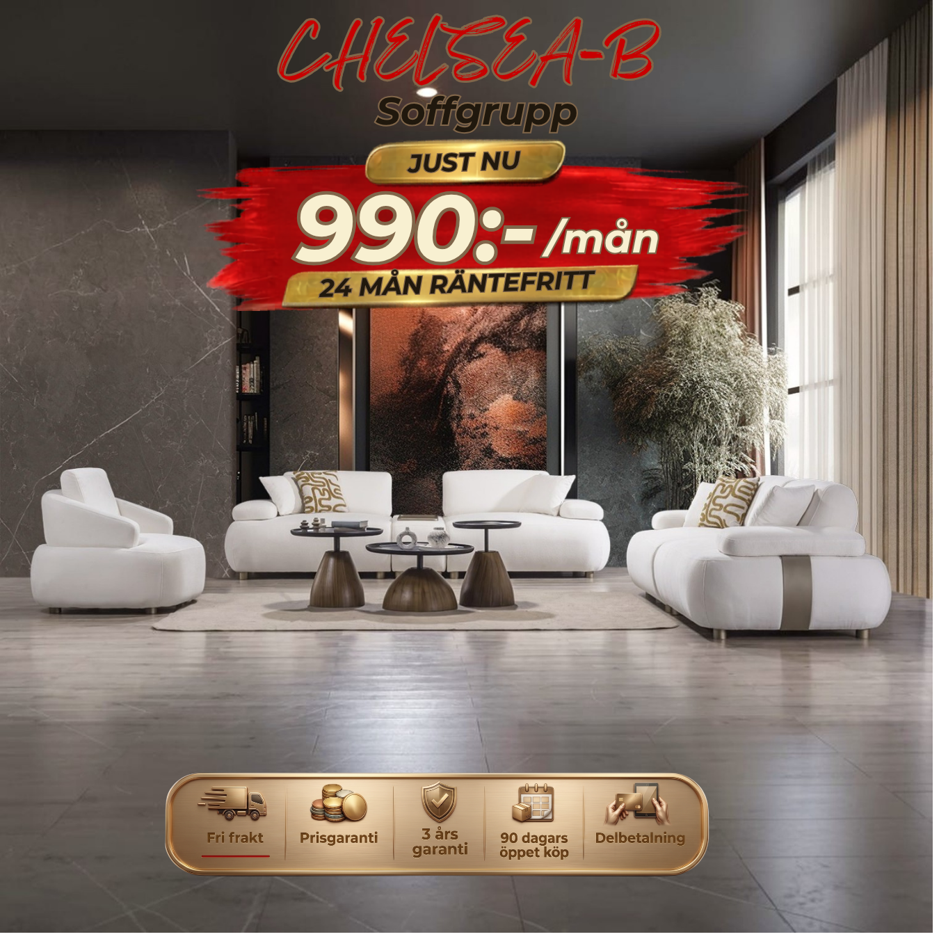 Chelsea-B  Sofa Set