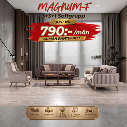 Magnum-F 3+3+1 Sofa Set