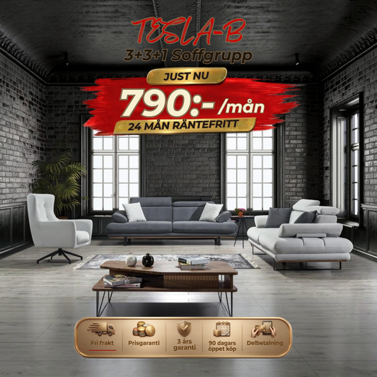 Tesla-B 3+3+1 Sofa Set