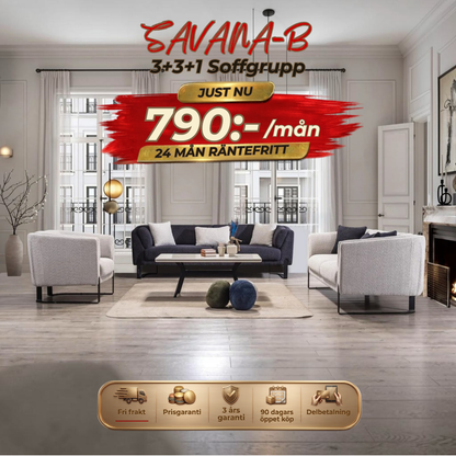 Savana-B 3+3+1 Sofa Set