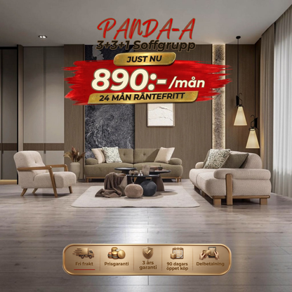 Panda-A 3+3+1 Sofa Set
