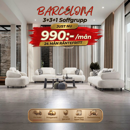 Barcelona 3+3+1 Sofa Set