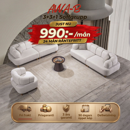Avva-B 3+3+1 Sofa Set