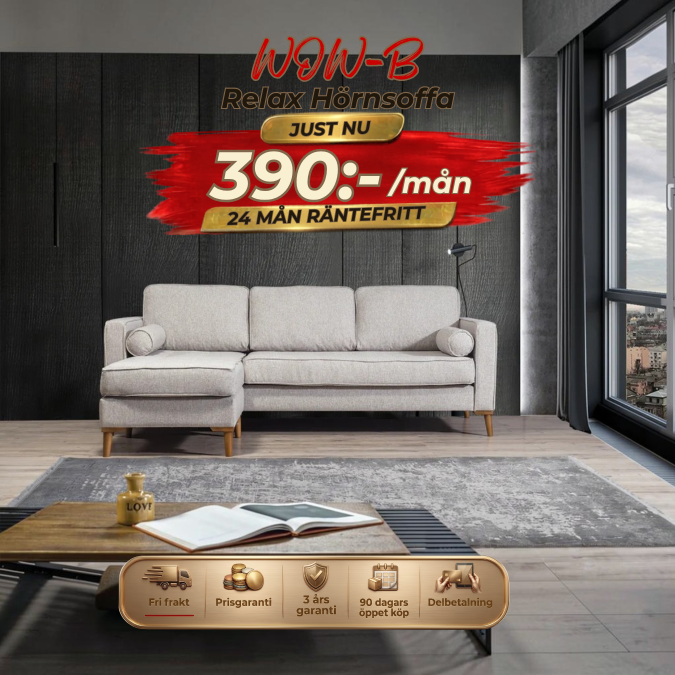Wow-B Relax Corner Sofa