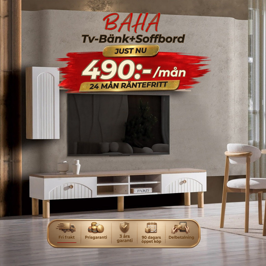 Baha Tv-Bänk+Coffee Table