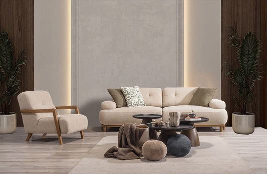 🎯 Panda 3+3+1 Soffgrupp - Beige