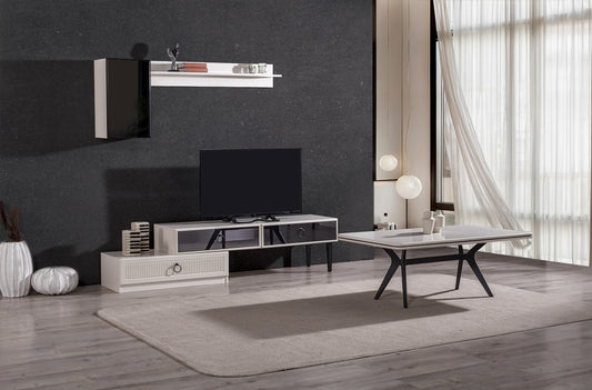 NICE HemPaket (Aronya-A 3+3+1 Soffgrupp – Savana TV-Bänk – Savana Soffbord – Savana Säng med förvaring) – bild 3