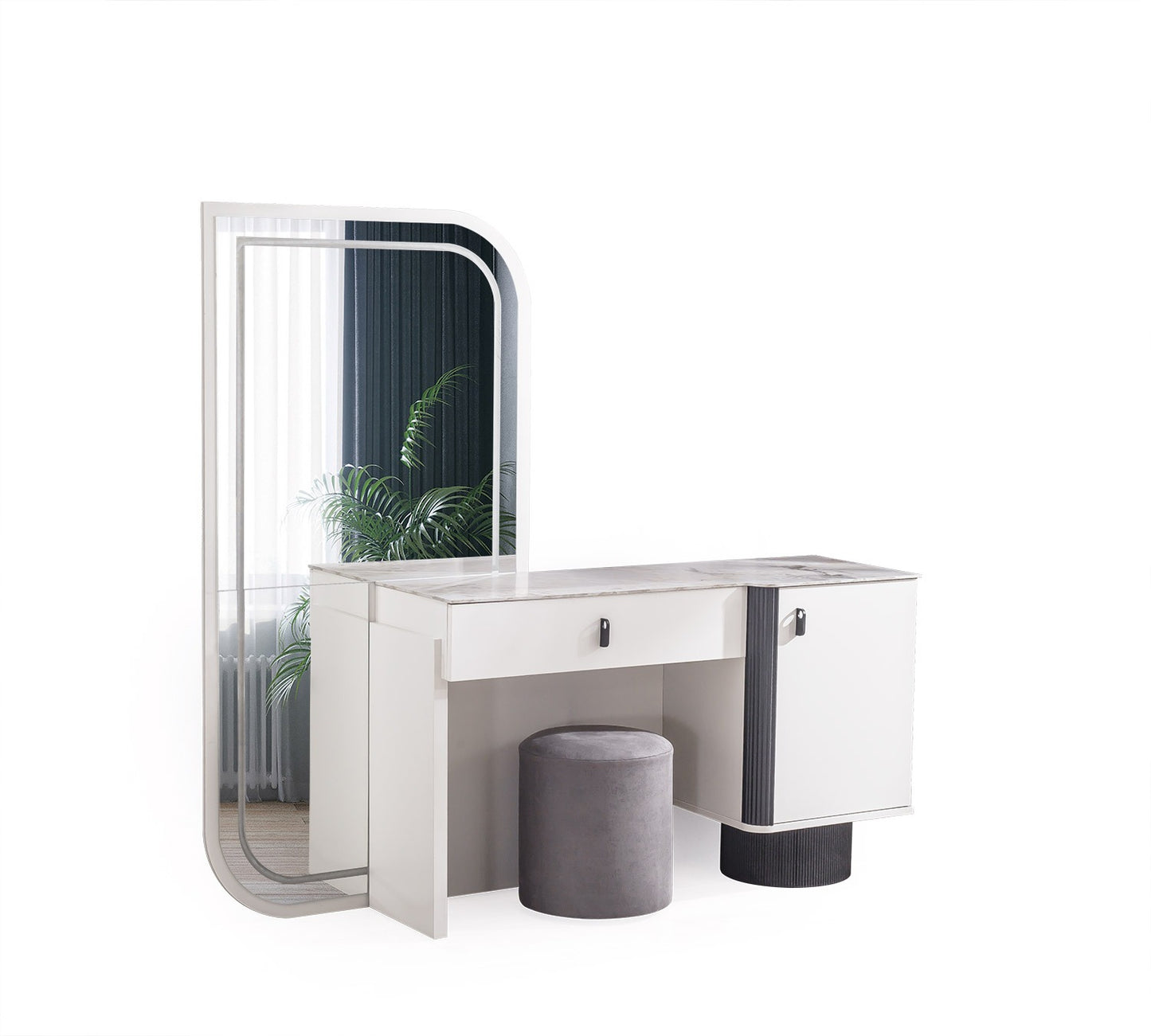 Barcelona Sovrumsset( Säng-2 st sängbord-Sminkbord-Spegel)