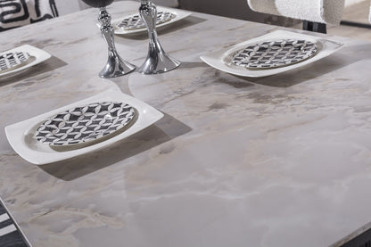 طقم طعام باها - طاولة طعام مع 6 كراسي