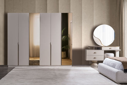 Avva Sovrumsset( Bed-2 st bedside table-Sminkbord-Spegel)