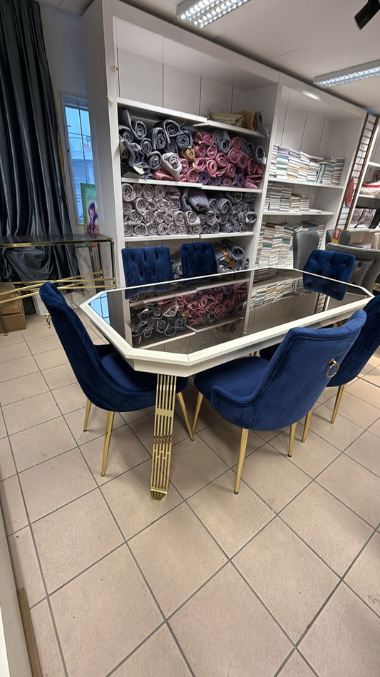 City Matbord med 6 St Stolar