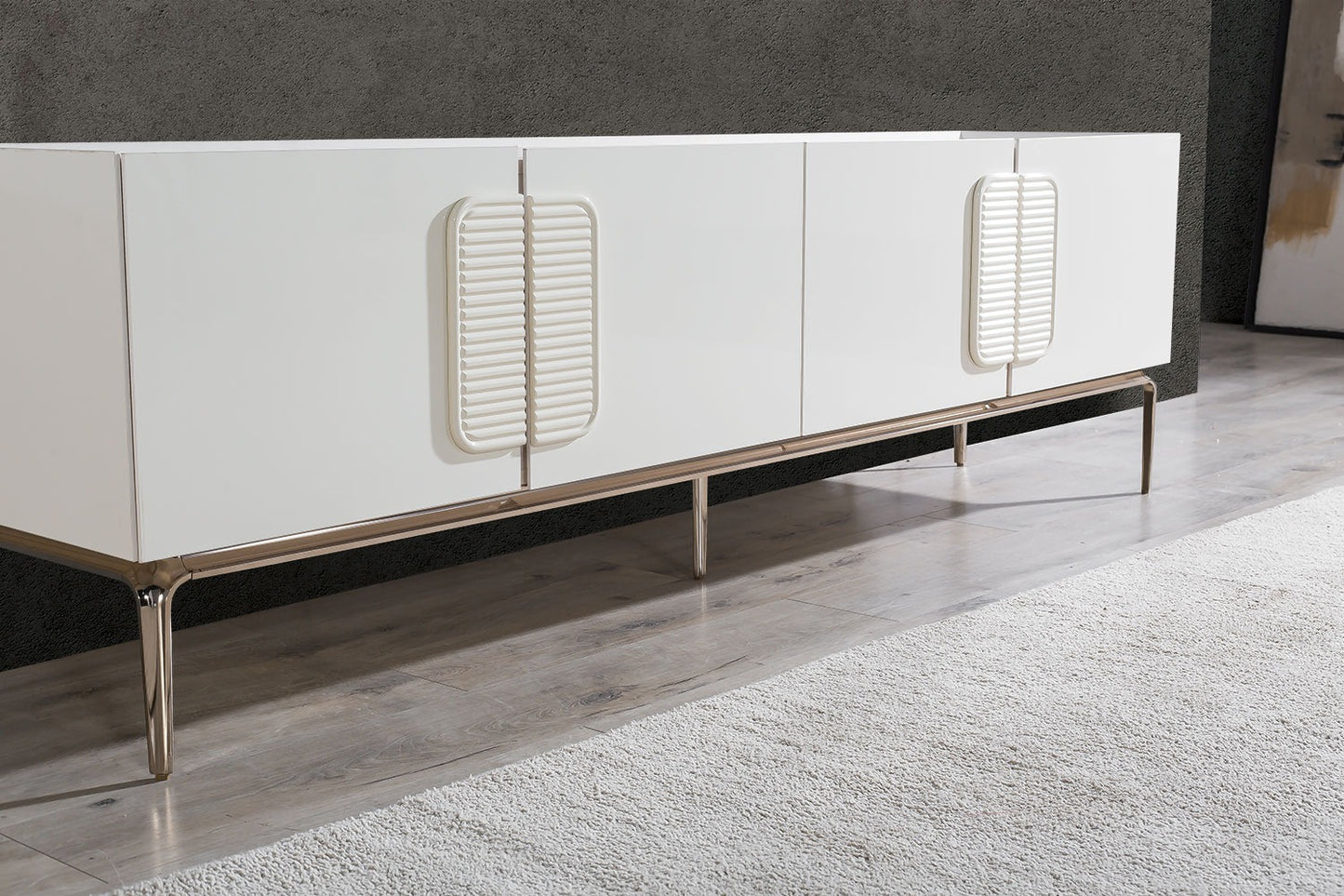 ROMA HemPaket (Panda 3-Sits Soffa – Madrid TV-Bänk – Madrid Soffbord – Madrid Säng med förvaring)