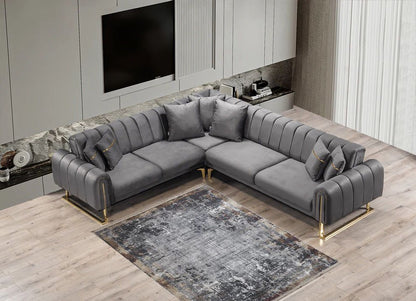 🔟 Brussel HemPaket (Hörnsoffa – TV-bänk – Soffbord – Säng med förvaring)