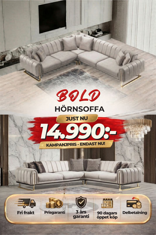 💥Bold Hörnsoffa  ⏳Exklusivt erbjudande -Leverans idag| Endast 4 kvar