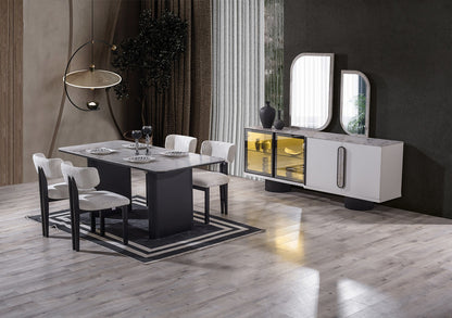 طقم طعام باها - طاولة طعام مع 6 كراسي