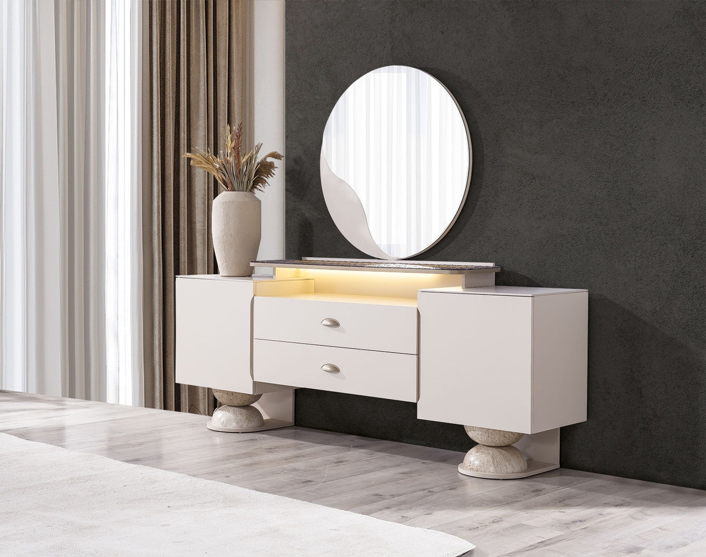 Avva Skänk med Spegel